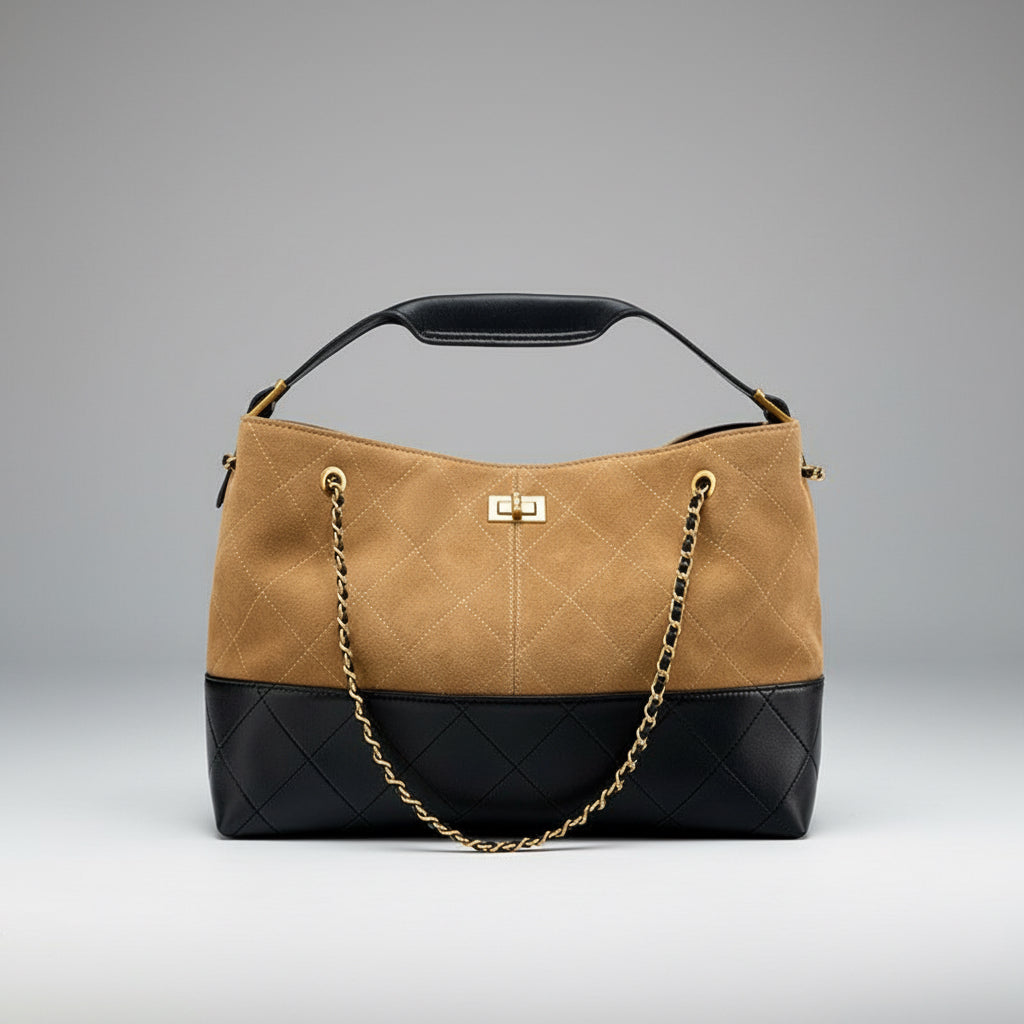 Suede Chain Tote